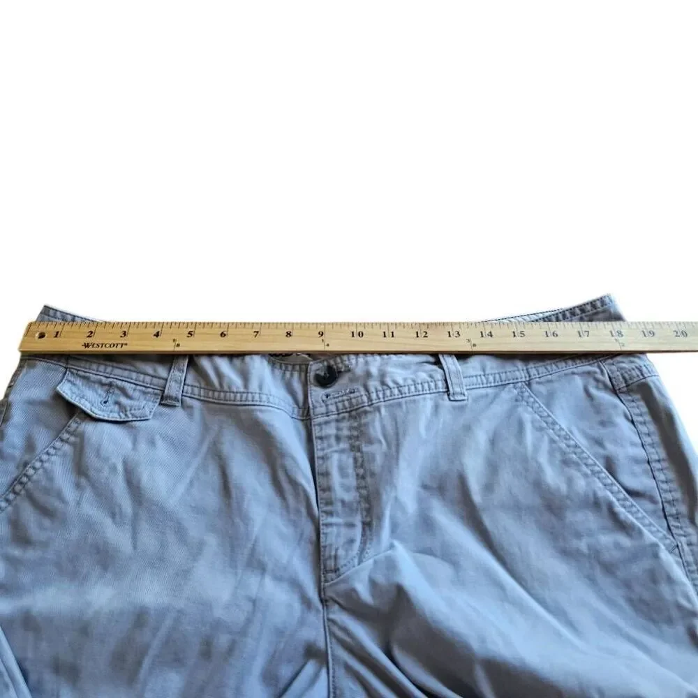 Eddie Bauer womens Sz 16P light gray capri pants - Picture 4 of 8
